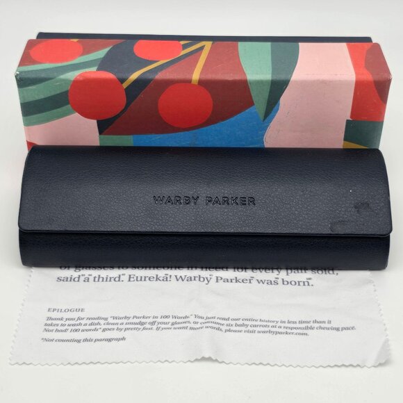 *SOLD*Warby Parker Carlton XW 500 Crystal Clear Eyeglasses Frame w/ Box and Case - Picture 16 of 16